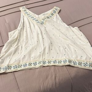 Loft Cream Sleeveless Top